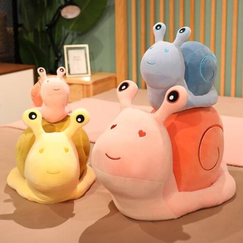 20-60cm Kawaii Animal Plush Cute Snail Doll Toys Peluche Comfort Soft Pillow Juguetes Home Decoration Baby Room Toys Child Gifts