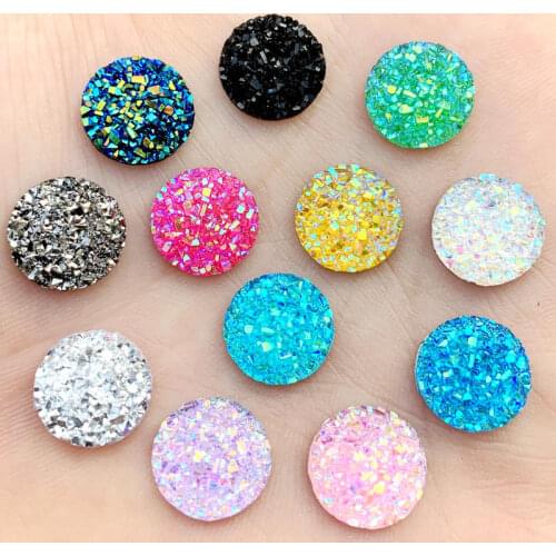 480PCS 12mm Bling AB Resin Rhinestone Round Flatback Cabochon Stone DIY Wedding Decoration Crafts -A55*6