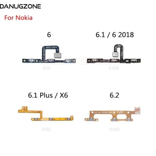 Power Button Switch Volume Button Mute On / Off Flex Cable For Nokia 6 TA-1000/1003 6.1 Plus X6 6.2 / 6 2018