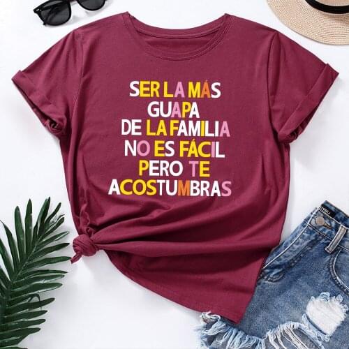 Creative Letter Print T-shirt Women 100% Cotton Funny Short Sleeve Casual Graphic Tee Shirt Plus Size S-5XL T Shirts Loose Tops