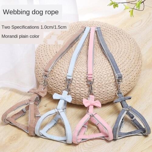 Small Pet Dog Harness And Leash 4 Colors Nylon Adjustable Pet Traction Belt Cat Dog Accessories Halter Dog Collar Cat Harness