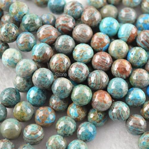 New Arrival 8mm 128 Surface Faceted Stone Beads Blue and Gray Veins Mixed Round Beads