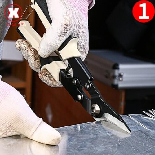 OMY Tin Sheet Metal Snip 45 Degree Angle Iron Scissors Tin Snips Iron Plate Cut Shear Household Hand Cutting Tool Scissors