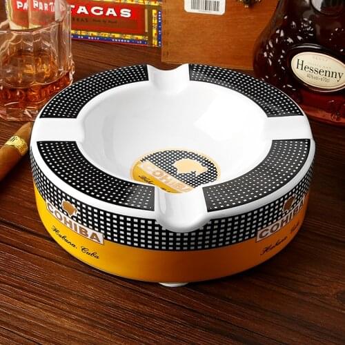 Cigar Ashtrays Ceramic Tobacco Ashtray holder Smocking Supplier Office desktop decorations