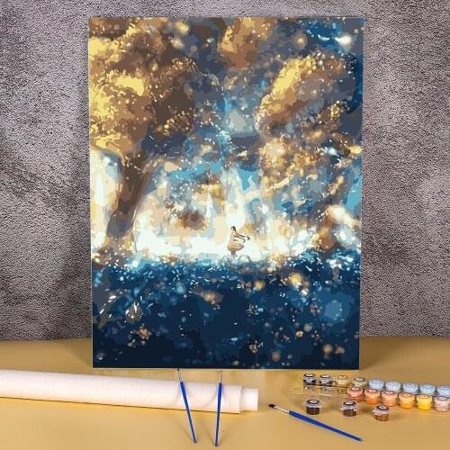 Landscape Fantasy Cartoon Paint By Numbers Package Acrylic Paints 50*70 Oil Painting Handmade Crafts For Adults Handiwork