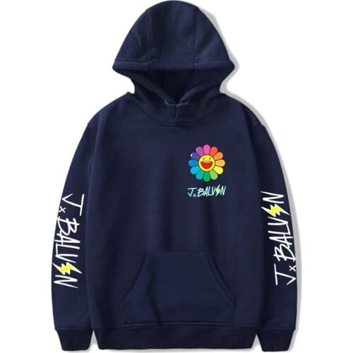 Popular J BALVIN Hoodies Sun Flowers Women Long Sleeve Sweatshirts Mens Hoodie Oversized Fashion Casual Pullover Custom made