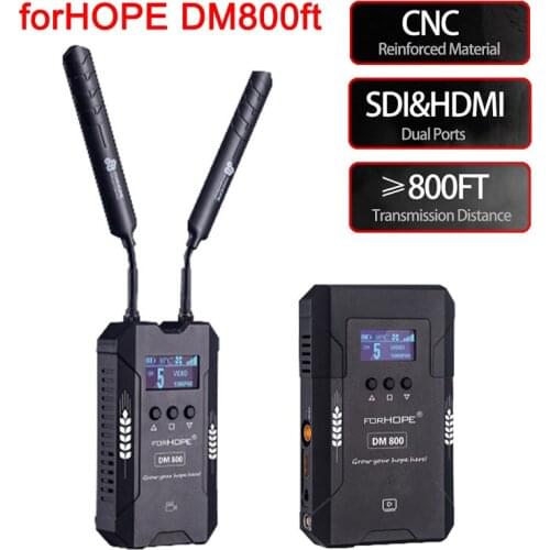 ForHOPE DM800ft Video Wireless Transmission System HDMI SDI No Latency Transmitter Receiver for Live Broadcast wedding film