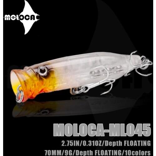 Fishing Accessories Lure Popper Flaoting Topwater Bait Weights 9g 70mm Pesca Wobblers Leurre Brochet Fish Isca Artificial Angeln