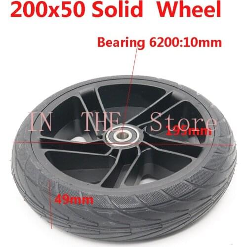 200x50 Solid Tire for Xiaomi Ninebot Segway ES1 ES2 ES4 Electric Scooter Solid Tyre Wheel 8 Inch Explosion-Proof Tubeless Tires