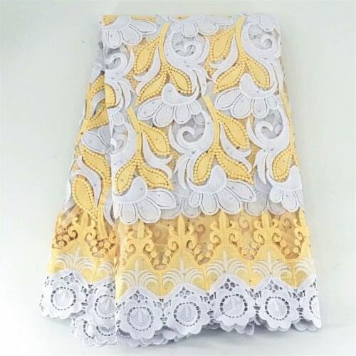 SJ Lace African Milk silk Lace Embroidery Lace High Quality African Cord Lace 2021 Switzerland Nigerian Lace Fabrics gx2-89