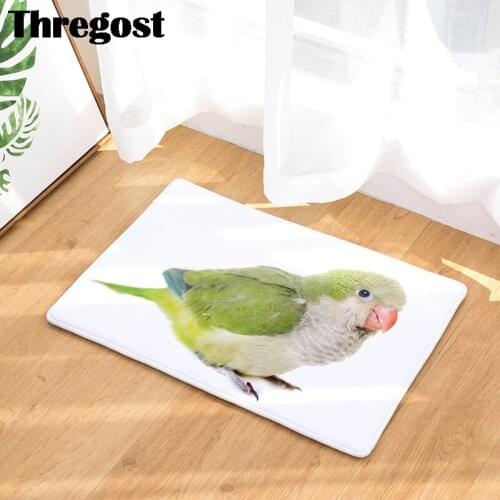 Thregost Parrot Printed Living Room Bedroom Floor Mats Microfiber Flannel Anti-Slip Indoor Doormat Modern Kitchen Rugs Washable
