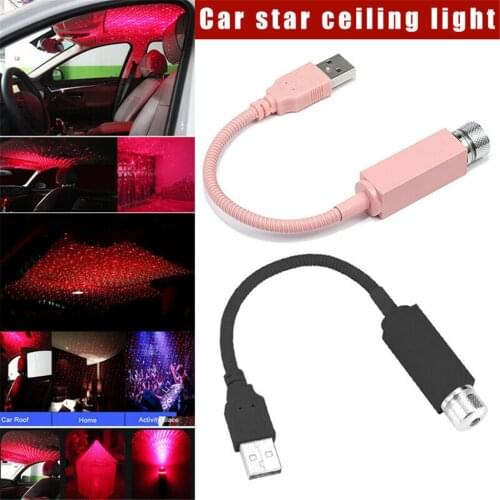 Usb Car Roof Galaxy Star Projection Romantic Night Light Suitable For All Car Ceiling Decoration Lamp Romantic Atmosphere#Y5
