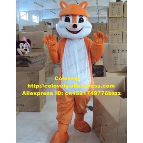 Fancy Orange Squirrel Mascot Costume Mascotte Scuiridae Eichhoernchen With Big Black Eyes White Fat Cheeks No.1471 Free Ship