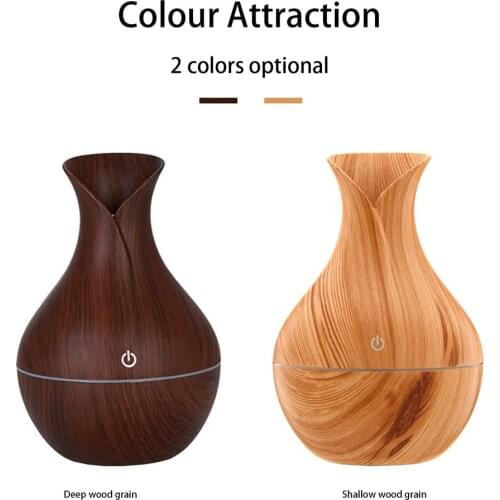 1PC Humidifier Electric Aroma Air Diffuser Wood Grain Ultrasonic Air Humidifier Essential Oil Aromatherapy Mist Maker Home