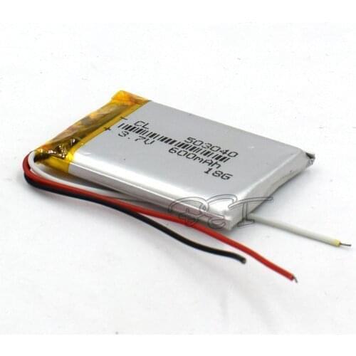 10Pcs 3.7V 600mAH 503040 3Wire Li-Polymer Rechargeable Lithium Li-ion Battery For Toy Recorder GPS MP3 MP4 Cell Phone Glasses Na