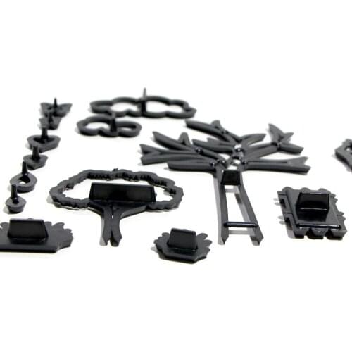 14pcs / set Chocolate Fondant Cake Decorating Molds Set Pastry Cookie Cutter Biscuit Baking Tools Black Tree Grass Mold Moulds C