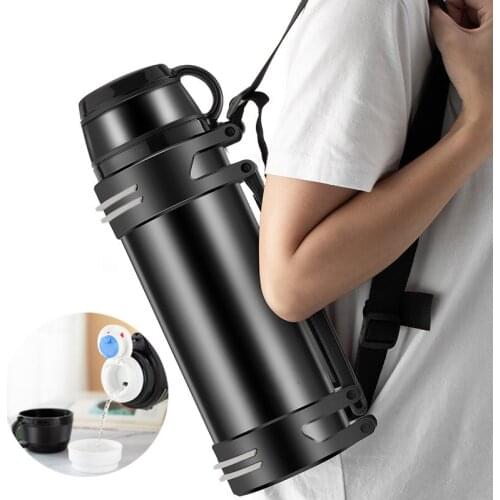 2.0/2.5L Large Capacity Double-Wall Stainless Steel Thermos Vacuum Insulated Cup Bottle For Water Drinkware Outdoor Sports Flask