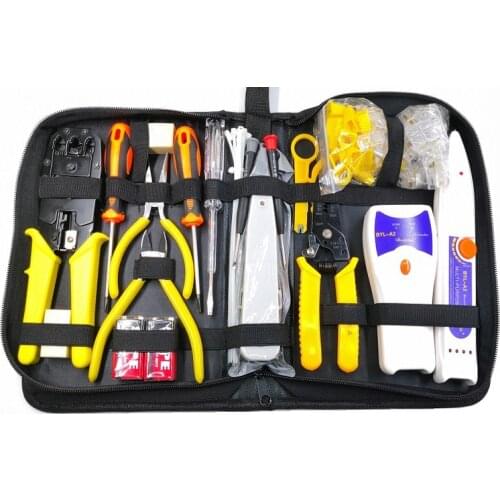 23Pcs LAN Cable Tester Wire Cutter Screwdriver Pliers Crimping Maintenance Network Repair Tool Kit Drop Shipping