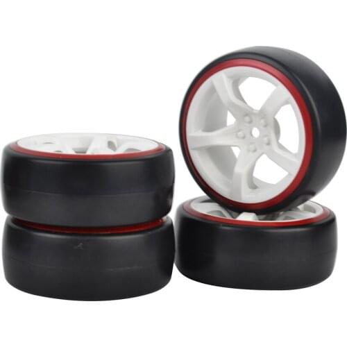 4Pcs1/10 RC Car Drift Tires Tyre &Wheel Rims for On-Road Model Car HSP HPI Racing Car