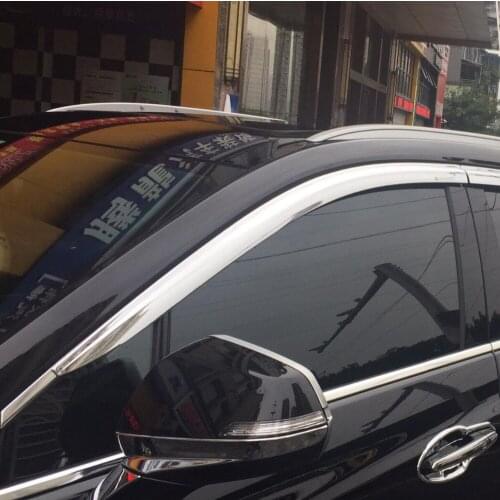 ABS Chrome plastic Window Visor Vent Shades Sun Rain Guard car accessories for Cadillac XT5 2015 2016 2017 2018 car styling