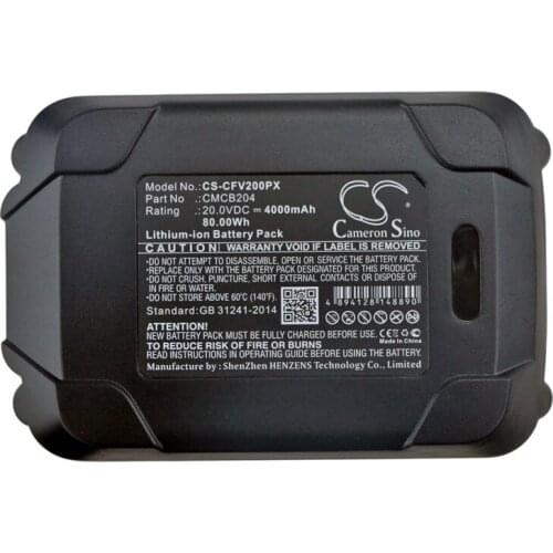 Cameron Sino Battery for Craftsman CMCB204 CMCB204-2 fits CMCBL0100B CMCBL700 CMCST920 Power Tools Replacement battery 4000mAh