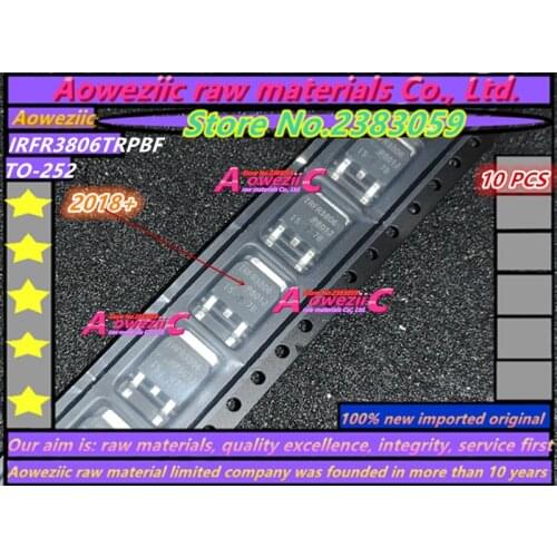 Aoweziic 2018+ 100% new original import IRFR3806TRPBF RFR3806 TO-252 power MOS tube 60V 43A