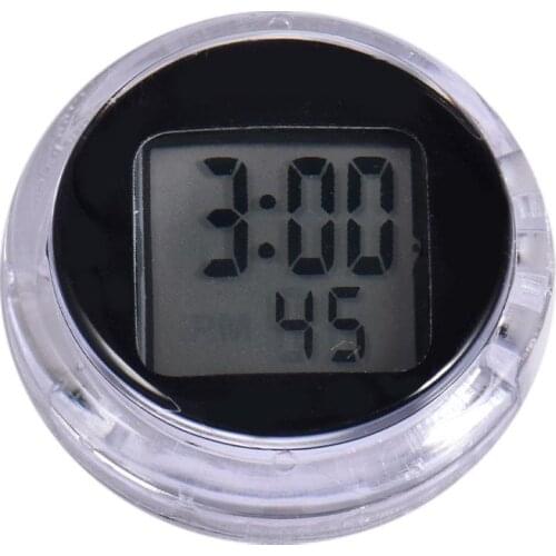 Car Motorcycle Watch Waterproof Mini Internal Stick-on Digital Clock Motorbike Universal Mount Watch With Stopwatch Car Access