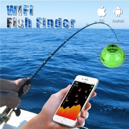 WiFi Fish Finder LuckyLaker Russian Sonar Wireless Fishfinder With APP Echo Sounder Detect Deeper and fish size fishing alarm