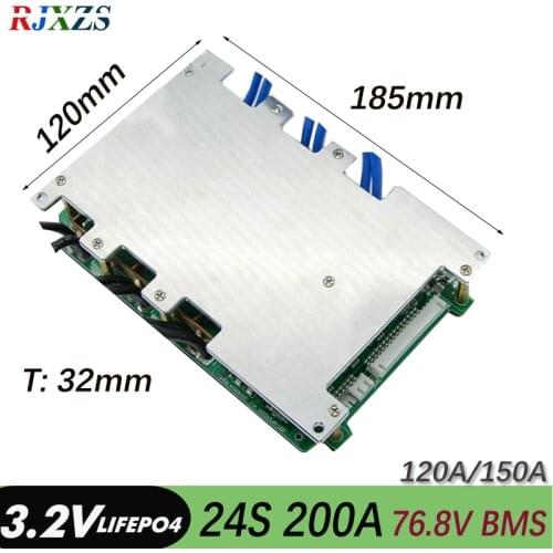 BMS 72V 24S 120A/200A 76.8V LiFePO4 Large High Current 200A 87.6V PCM For Electric Car Vehicles
