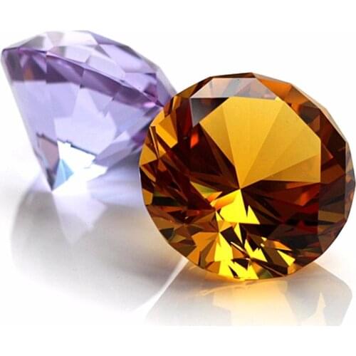 1 Piece 40mm Colorful Polished Faceted Glass Ball Crystal Diamond Bead Home Decoration Accessories Birthday Gift Craft