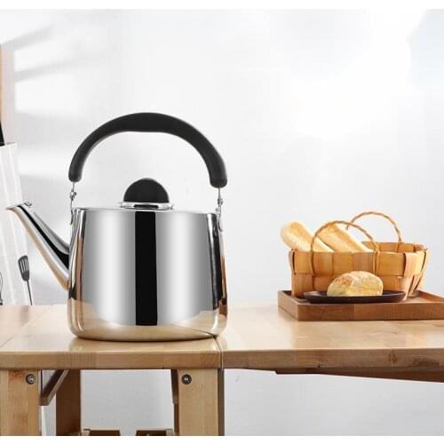 Stainless Steel Teapot Pot Silver Metal Hot Kettle Loose Tea Maker Infuser Tea Kettle Pot with Removable Tea Strainer #D0