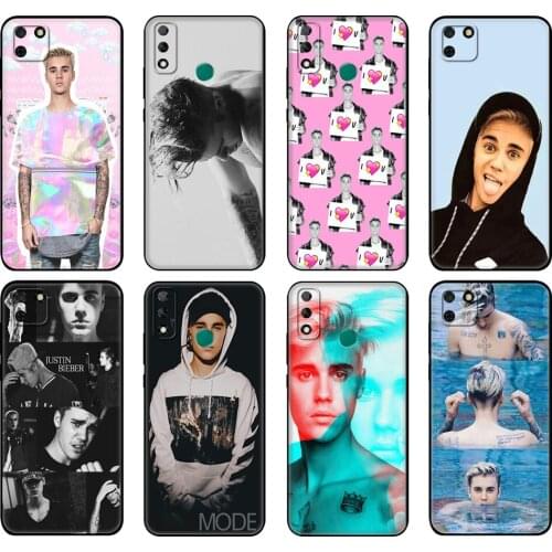 Black tpu Case For Huawei Y9S Y6S Y8S Y5P Y7P Y8P Case For Huawei Y5 lite Prime 2018 Y6 2019 Cover Justin Bieber