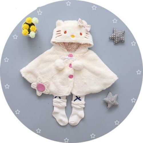 Okoufen 2019 new baby girl clothes cloak spring and autumn kids clothing coat cartoon children cloak retail