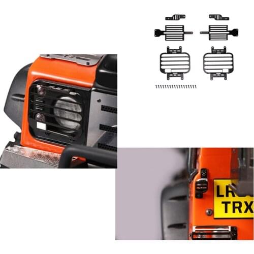 DJ Front Rear Metal Lamp Cover Light Frame for 1/10 Traxxas TRX4 D90 D110 Upgrade Parts DIY RC Car Accessories Four-wheel drive