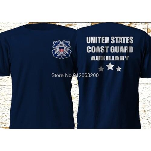 United States Coast Guard Uscg Auxiliary Maritime Military Navy T-Shirt Cotton Tshirt Hip Hop Tees Harajuku Streetwear