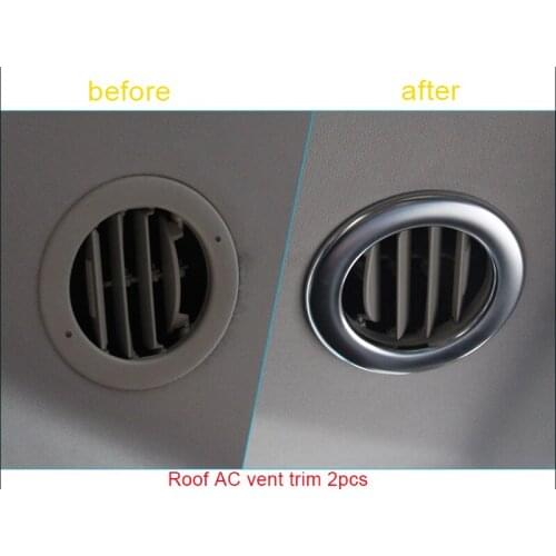 For Land Rover discovery 4 2010-2016 chrome Roof AC vent trim 2pcs