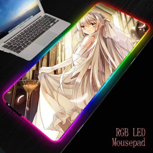 MRGBEST Anime Girl Large Size Gaming Mouse Pad Anti-slip Natural Rubber PC Computer Gamer Mousepad Desk Mat Locking Edge