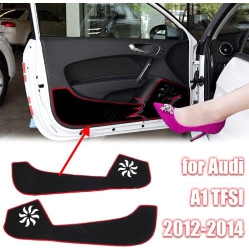 Carpet Decal Trim Protection Polyester Car Door Anti Kick Pad Sticker for Audi A1 TFSI 2012-2014 Protective Mat