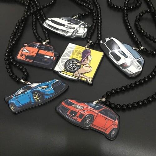 Newest Car Rear View Mirrow Pendent Car Pendant Classic Racing Performance Acrylic Automobile Decoration Auto Mirror Ornament