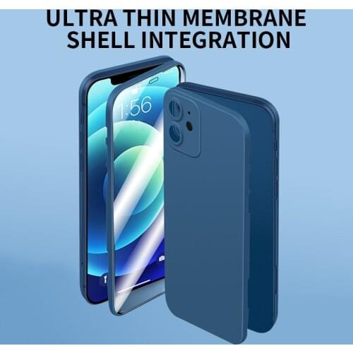 Luxury Shockproof 360 Full Camera Lens Protective Tempered Glass Phone Case For iPhone 12 Mini Cellphone Back Cover Fundas Coque