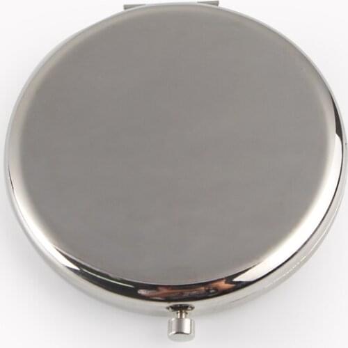 Silver Compact Mirror favors Dual Side blank Magnifying Cosmetic Makeup Mirror Wedding gift idea #18305-1
