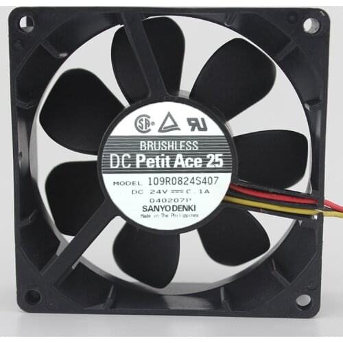 Brand new original 109R0824S407 8025 24V 0.1A 8CM inverter silent cooling fan