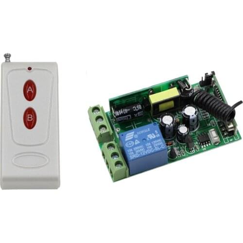 Smart Home AC85V 110V 120V 220V 250V 1CH 10A Wireless Remote Control Switch Remote Controller With Receiver for Wide Voltage