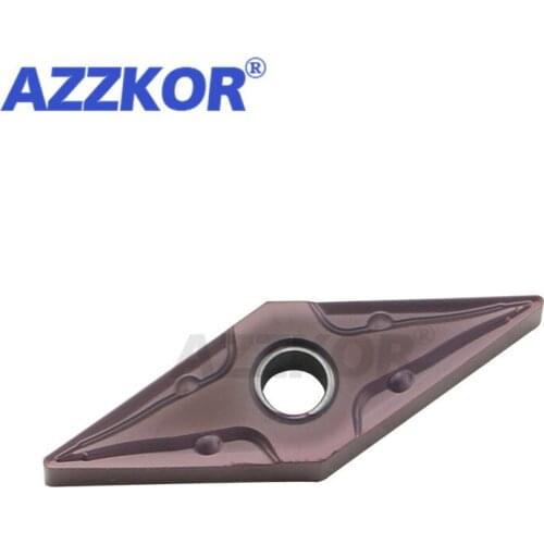 VNMG1604-OM NT205 External Turning Tool Inserts CNC Center Lathe For Stainless Steel Maching AZZKOR Ceramic Carbide Blades 10pcs