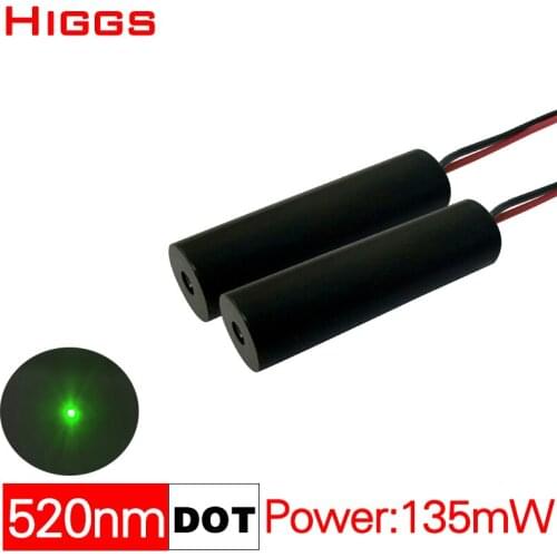 High quality 520nm 135mw green dot laser module night hunting aiming launcher laser head industrial grade optical signal source