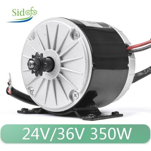 Electric Motor Scooter Conversion Kit Accessories MY1016 24V 36V 350W DC Brush Motor Ebike Mini Motorcycle Sprocket Motor Part