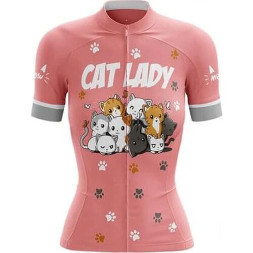 CAT Pink Cycling Jersey womens Bike Jersey 2020 road MTB bicycle Shirt team Ropa Ciclismo maillot Racing tops female ladies