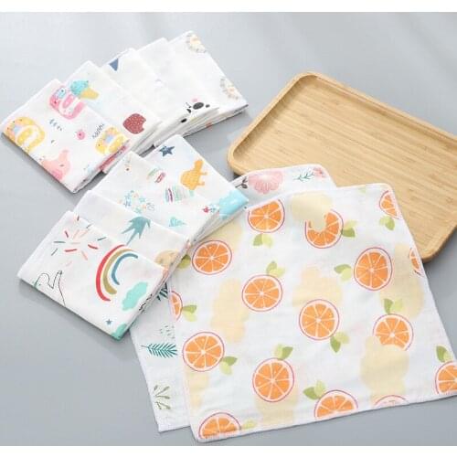 1Pc Scarf Saliva Towel 2-layer Gauze Stitching Square Scarf High-density Gauze Square High-density Plain Weave Square Scarf