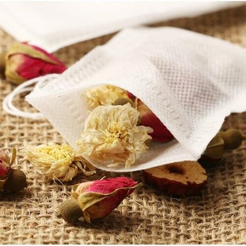 5 X 7CM Teabags Food Grade Empty Scented Tea Bags with String Heal Seal Filter Paper for Herb Loose Tea /coffee 50pcs