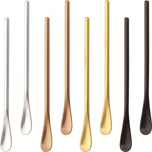 8 Pack Stainless Steel Coffee Spoons, 5in Iced Tea Spoons Cocktail Stirring Spoons, Spice Spoons with Short Handle